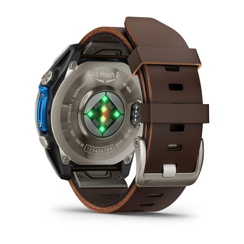 Смарт-часы Garmin D2 Mach 2 47mm Titanium з Oxford Brown (010-02904-31)