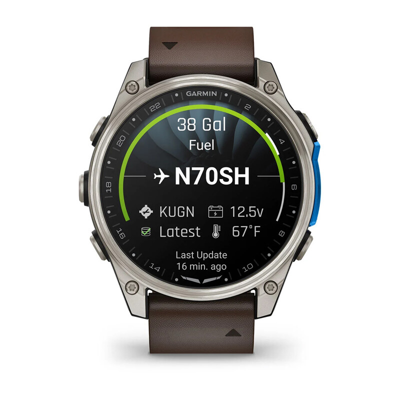 Смарт-часы Garmin D2 Mach 2 47mm Titanium з Oxford Brown (010-02904-31)