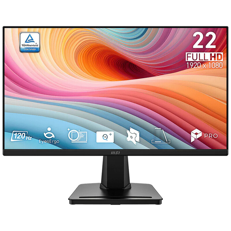 Монiтор MSI 21.5" Pro MP225 E12VL VA Black 120Hz