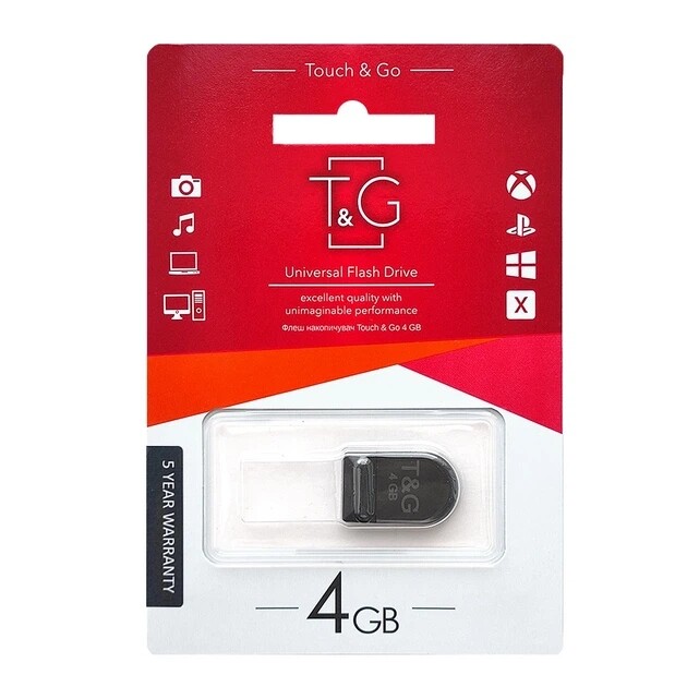 Флеш-накопичувач USB 4GB T&G 010 Shorty Series (TG010-4GB)