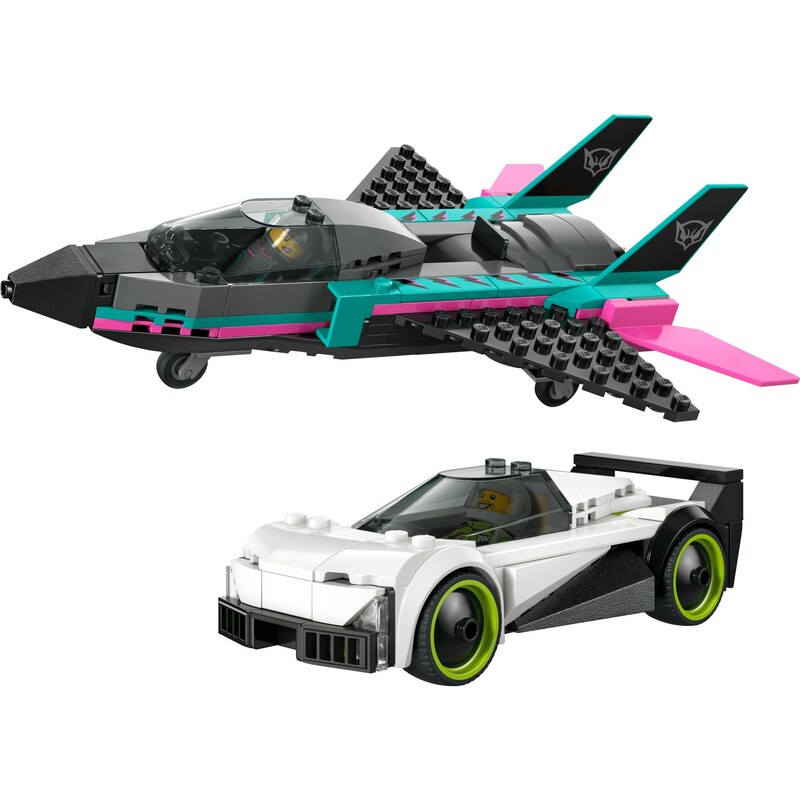 Конструктор LEGO City Реактивный самолет против автомобиля (60489)