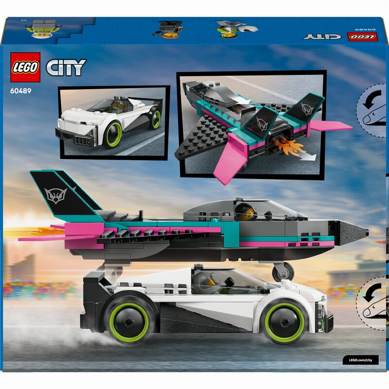 Конструктор LEGO City Реактивный самолет против автомобиля (60489)