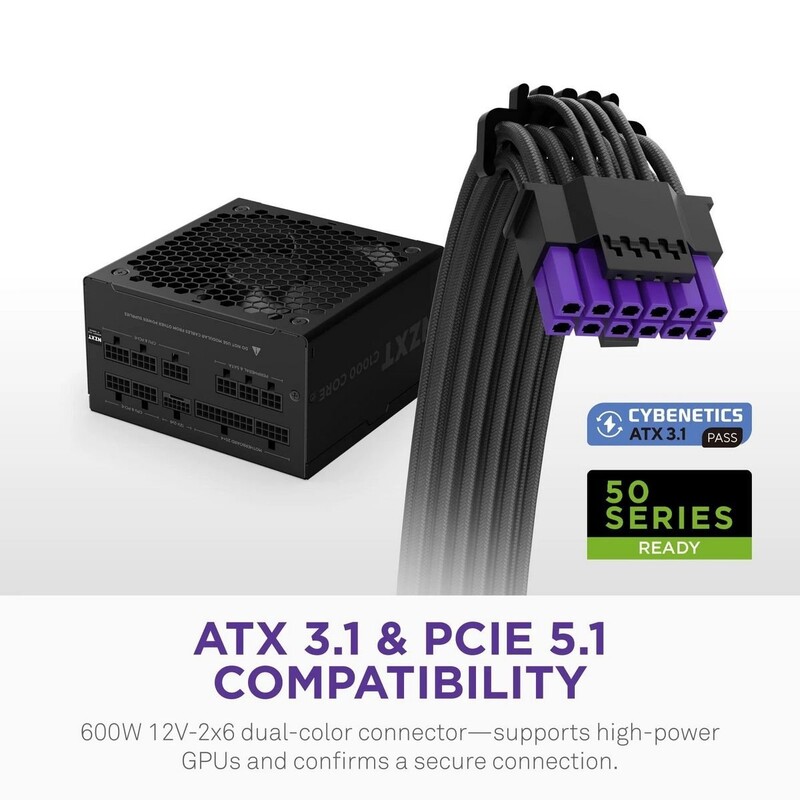 Блок питания NZXT C1000W ATX 3.1 (PA-0G3BB-EU) 1000W, 80+ Gold