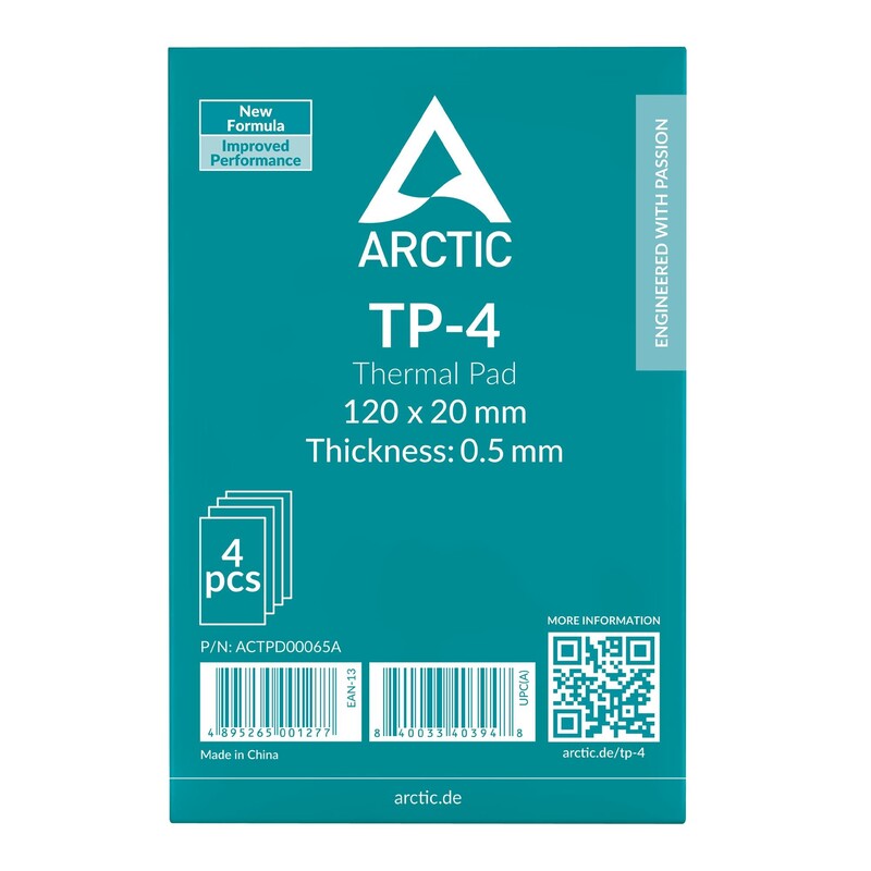 Термопрокладка Arctic TP-4 120x20mm, 0.5mm - 4 Pack (ACTPD00065A)