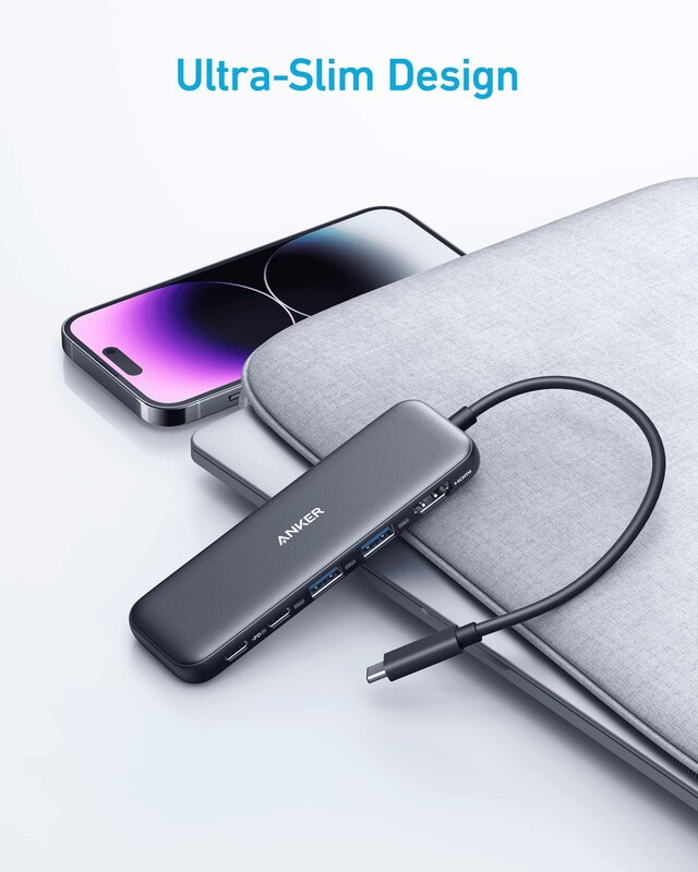 USB-хаб Anker USB-C Hub 332 5-in-1 Black (A8355H11)