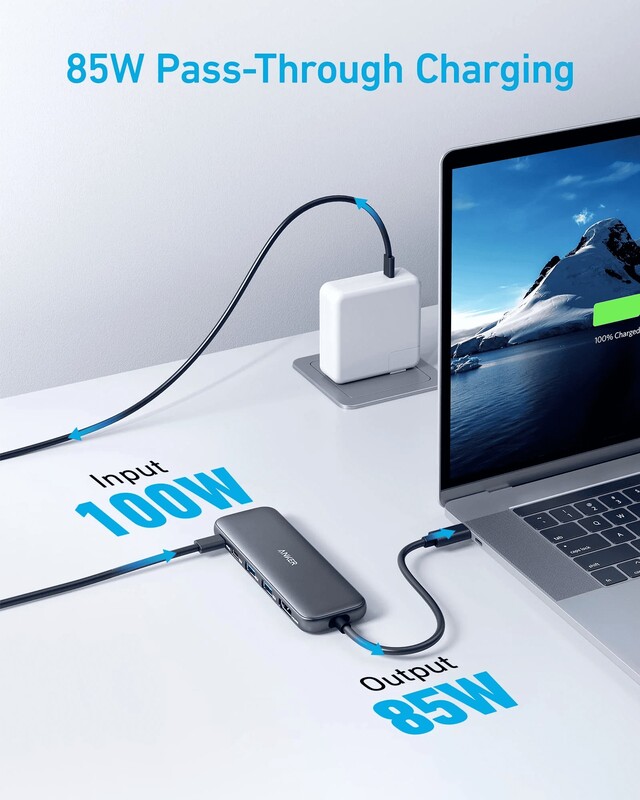 USB-хаб Anker USB-C Hub 332 5-in-1 Black (A8355H11)