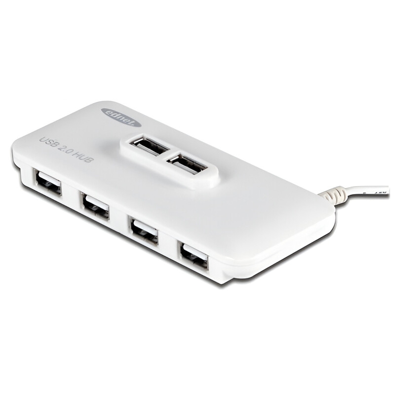 Концентратор USB2.0 Ednet White (85025) 10хUSB2.0