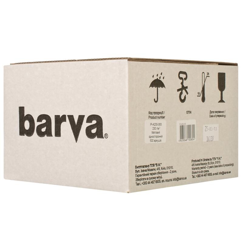 Фотобумага Barva матовая 230г/м2 10x15см 500л (IP-A230-083)