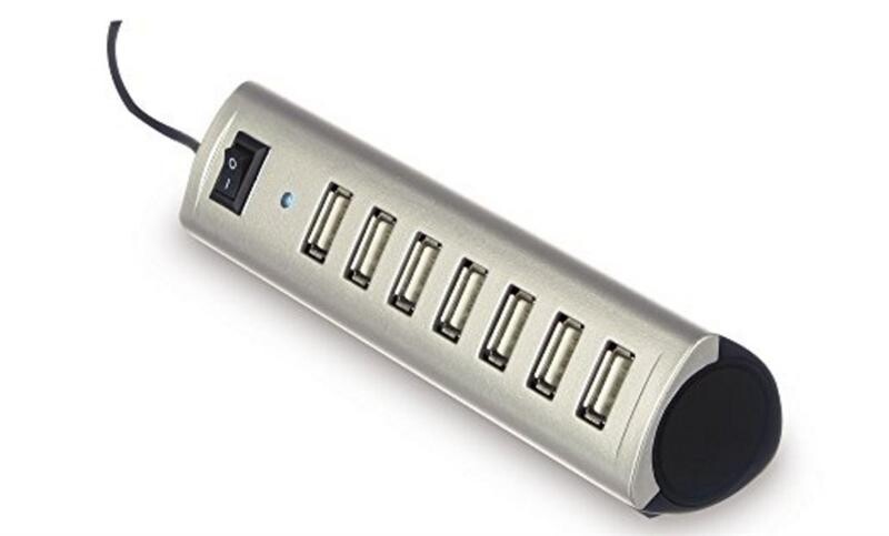 Концентратор USB2.0 Ednet Eco Silver (85022) 7хUSB2.0