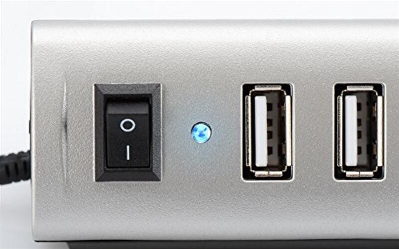 Концентратор USB2.0 Ednet Eco Silver (85022) 7хUSB2.0