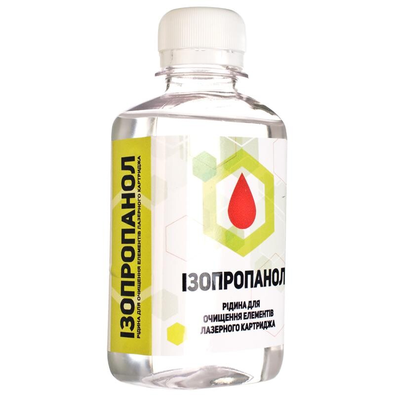 Чистяча рідина Patron (CLEAN-ISOP-200) ізопропанол для очищення фотобарабанів, лез 200 мл