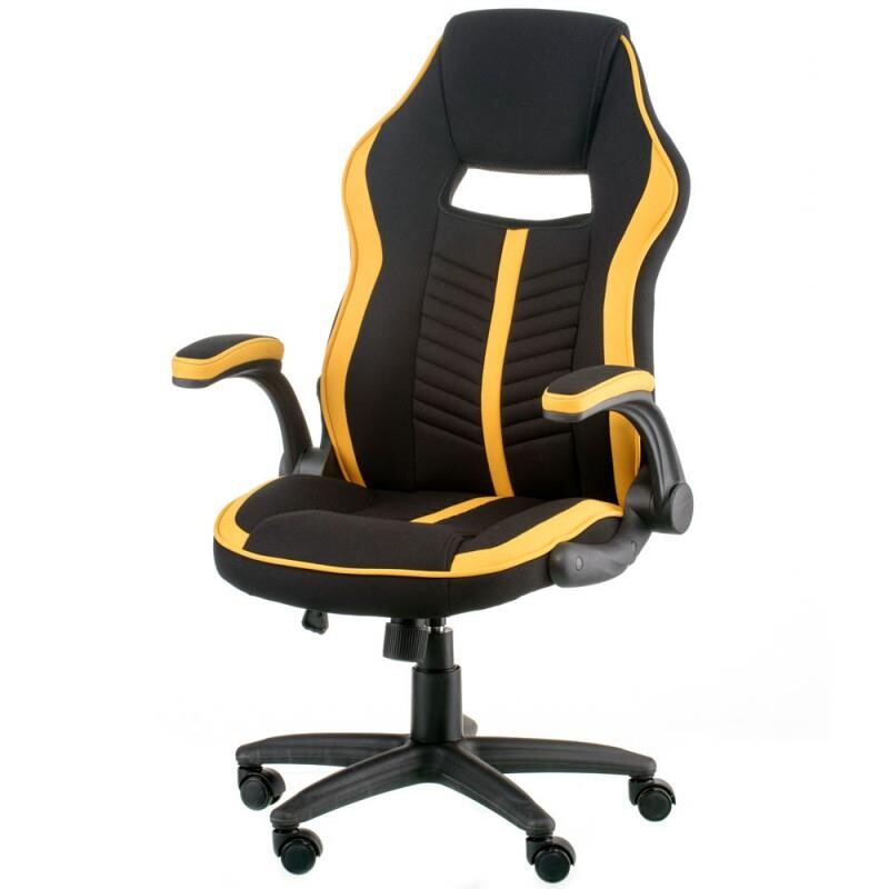 Крісло офісне Special4You Prime Black/Yellow (E5548)