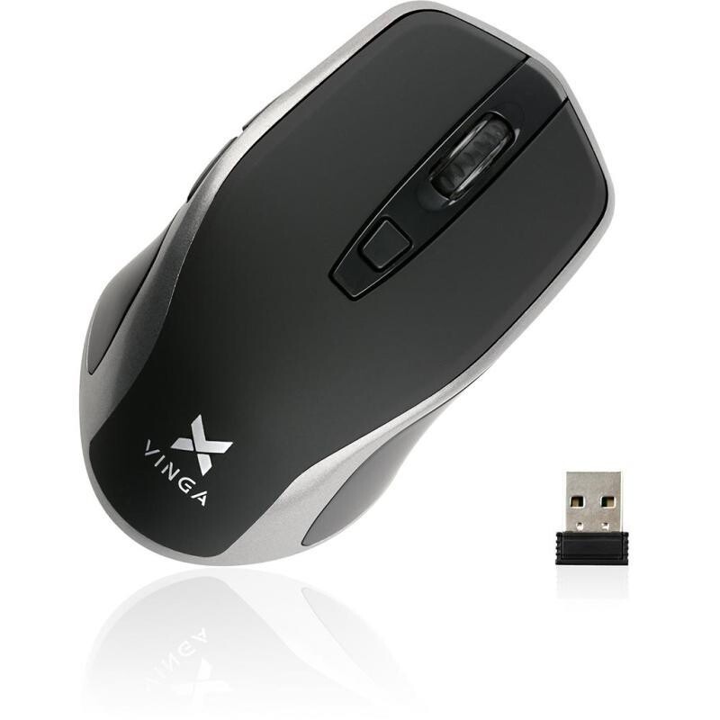 Мишка бездротова Vinga MSW-909 Silent black-grey