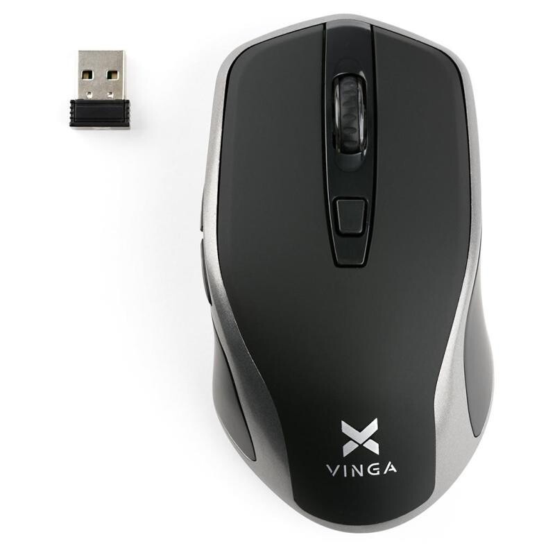 Мишка бездротова Vinga MSW-909 Silent black-grey