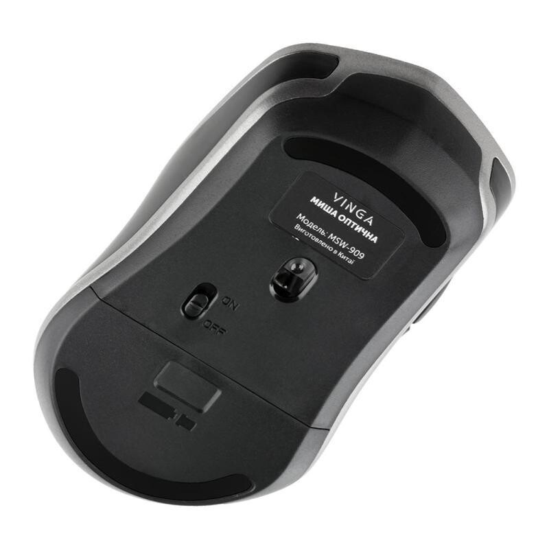 Мишка бездротова Vinga MSW-909 Silent black-grey