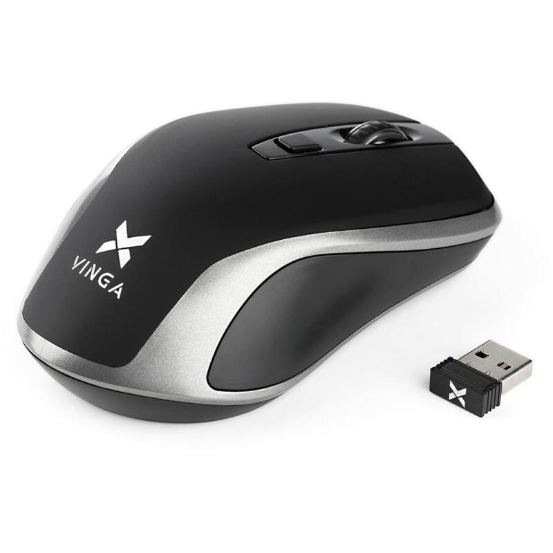 Мишка бездротова Vinga MSW-909 Silent black-grey
