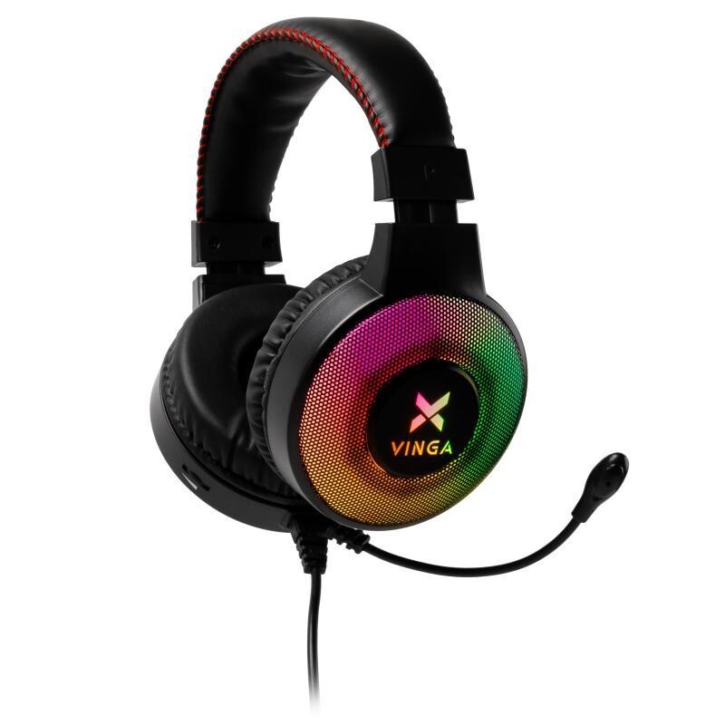 Гарнитура Vinga HSCU-100 Gaming LED Black (HSCU-100)