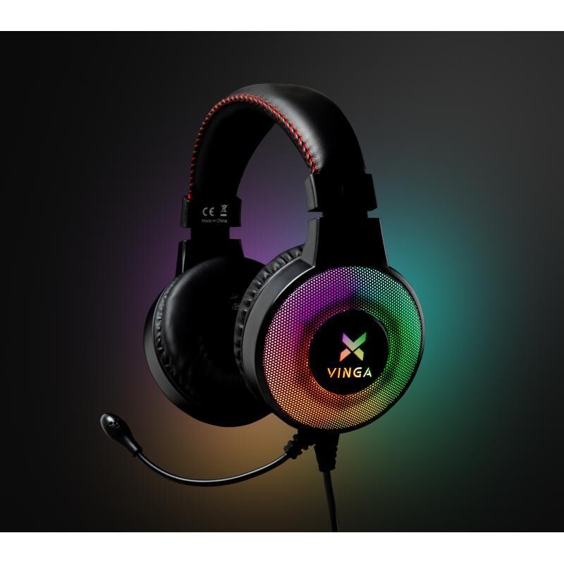 Гарнитура Vinga HSCU-100 Gaming LED Black (HSCU-100)