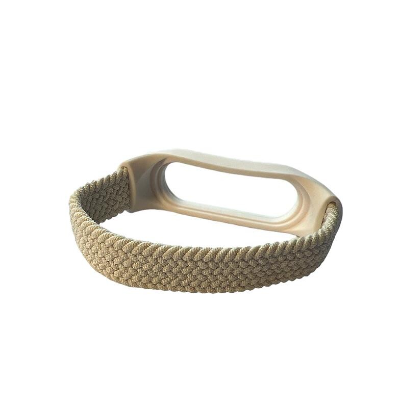 Ремінець BeCover Elastic Nylon Style для Xiaomi Mi Smart Band 5/Mi Smart Band 6 Size M Beige (710495)