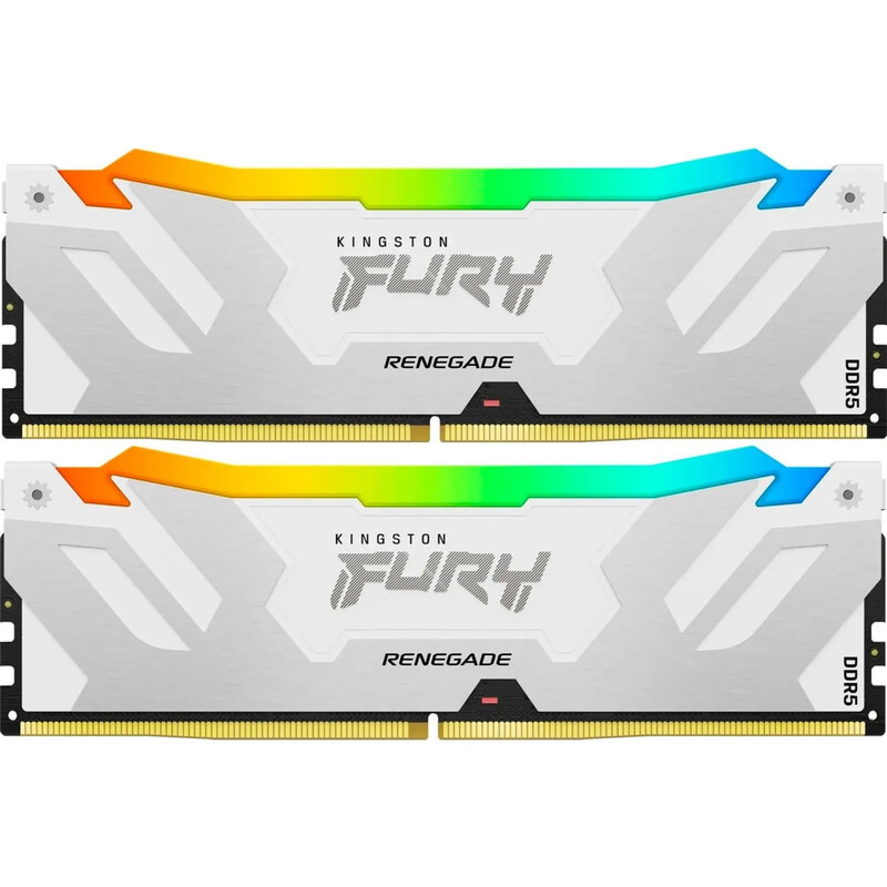 Модуль пам`яті DDR5 2х24GB/8000 Kingston Fury Renegade RGB White (KF580C38RWAK2-48)