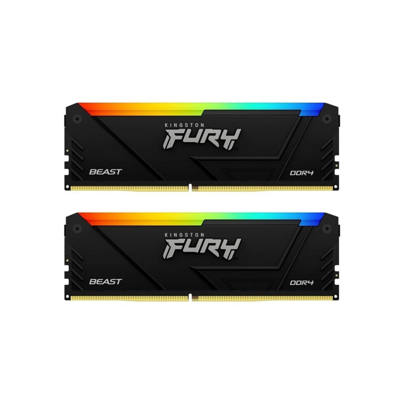 Модуль пам`яті DDR4 2х32GB/3600 Kingston Fury Beast RGB Black (KF436C18BB2AK2/64)