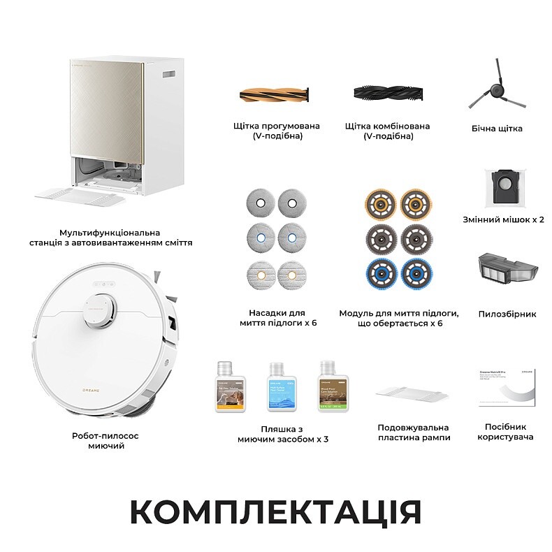 Робот-пылесос Dreame Bot Matrix 10 Pro White (RLM61HE-Wh)