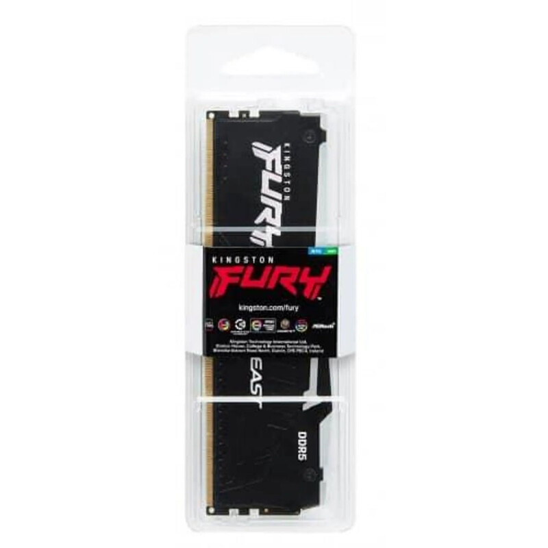 Модуль пам`яті DDR5 32GB/5600 Kingston Fury Beast RGB Black (KF556C36BBEA-32)