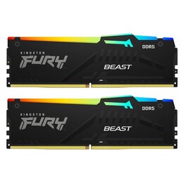 Модуль пам`яті DDR5 2х32GB/5600 Kingston Fury Beast RGB Black (KF556C40BB2AK2-64)