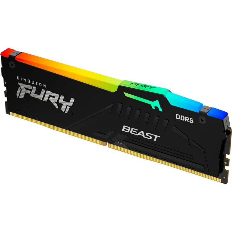 Модуль памяти DDR5 64GB/5600 Kingston Fury Beast RGB Black (KF556C40BBA-64)