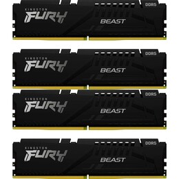 Модуль пам`яті DDR5 4х32GB/5600 Kingston Fury Beast Black (KF556C40BBK4-128)