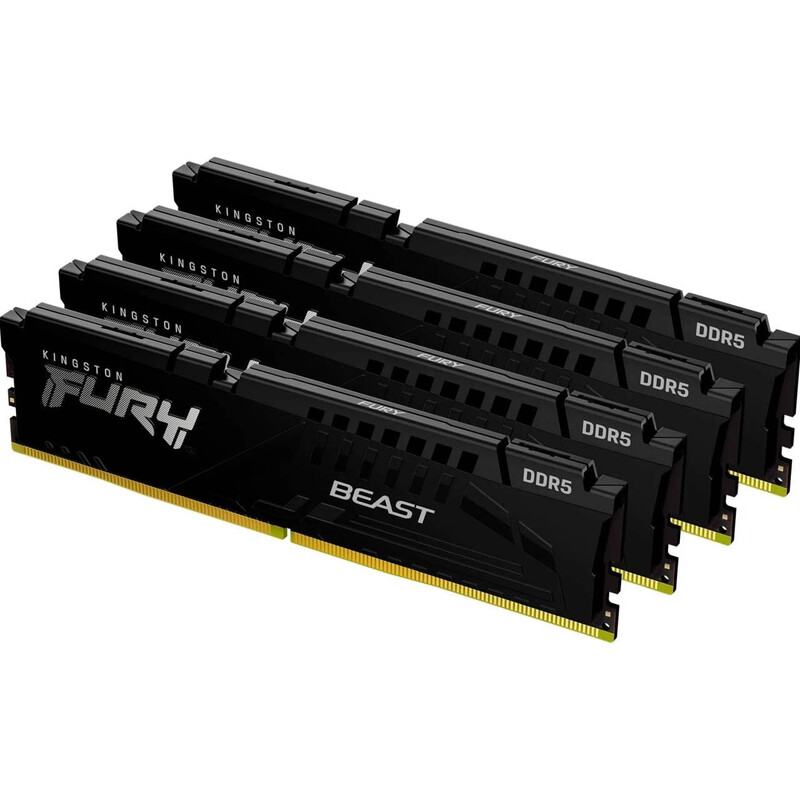 Модуль пам`яті DDR5 4х32GB/5600 Kingston Fury Beast Black (KF556C40BBK4-128)