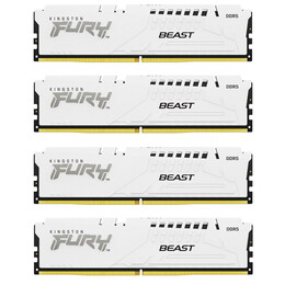 Модуль пам`яті DDR5 4х32GB/5600 Kingston Fury Beast White (KF556C40BWK4-128)