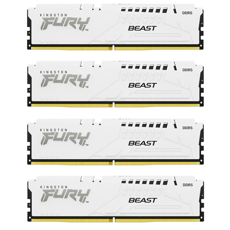 Модуль пам`яті DDR5 4х32GB/5600 Kingston Fury Beast White (KF556C40BWK4-128)