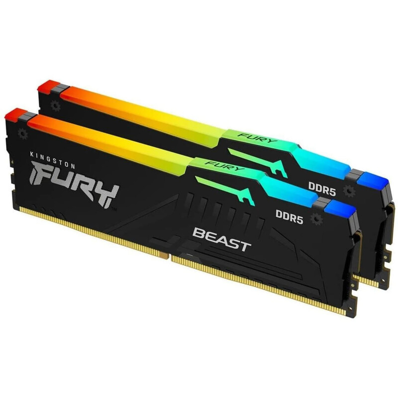 Модуль пам`яті DDR5 2х32GB/6000 Kingston Fury Beast RGB Black (KF560C30BBEAK2-64)