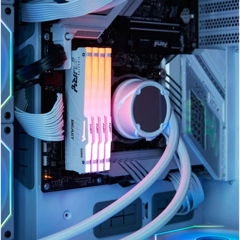 Модуль памяти DDR5 2х32GB/6000 Kingston Fury Beast RGB White (KF560C30BWEAK2-64)