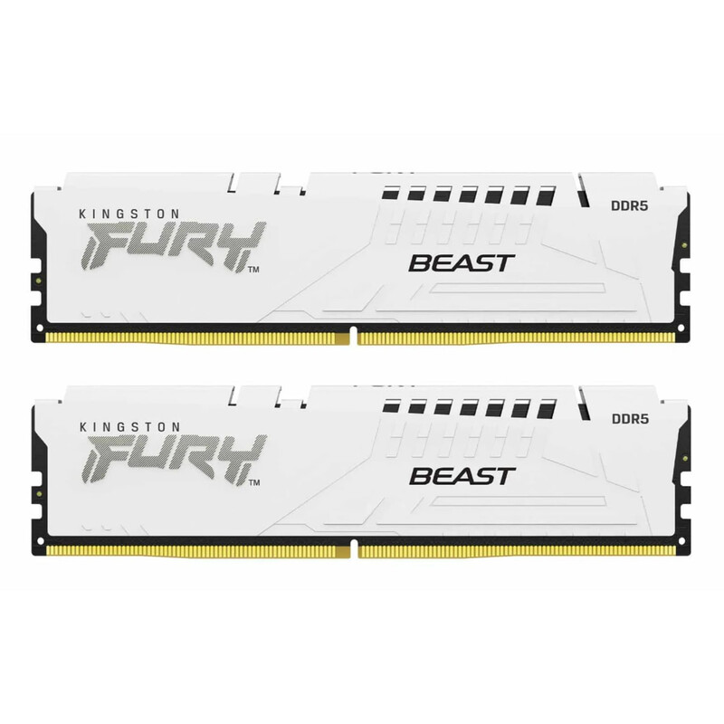 Модуль пам`яті DDR5 2х32GB/6000 Kingston Fury Beast White (KF560C36BWEK2-64)