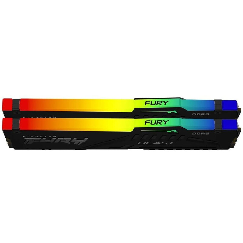 Модуль памяти DDR5 2х32GB/6400 Kingston Fury Beast RGB Black (KF564C32BBEAK2-64)