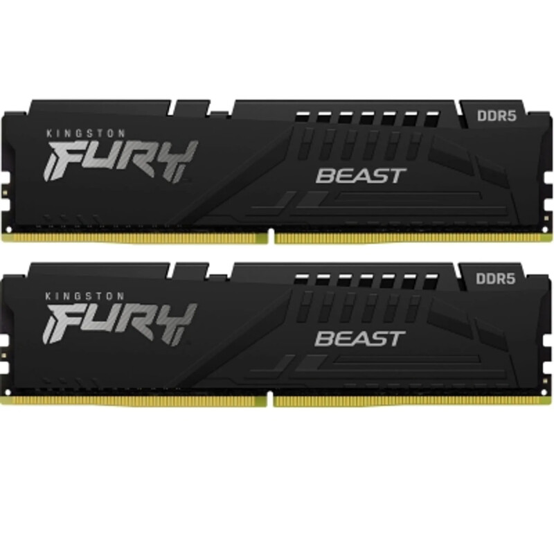 Модуль пам`яті DDR5 2х32GB/6400 Kingston Fury Beast Black (KF564C32BBEK2-64)