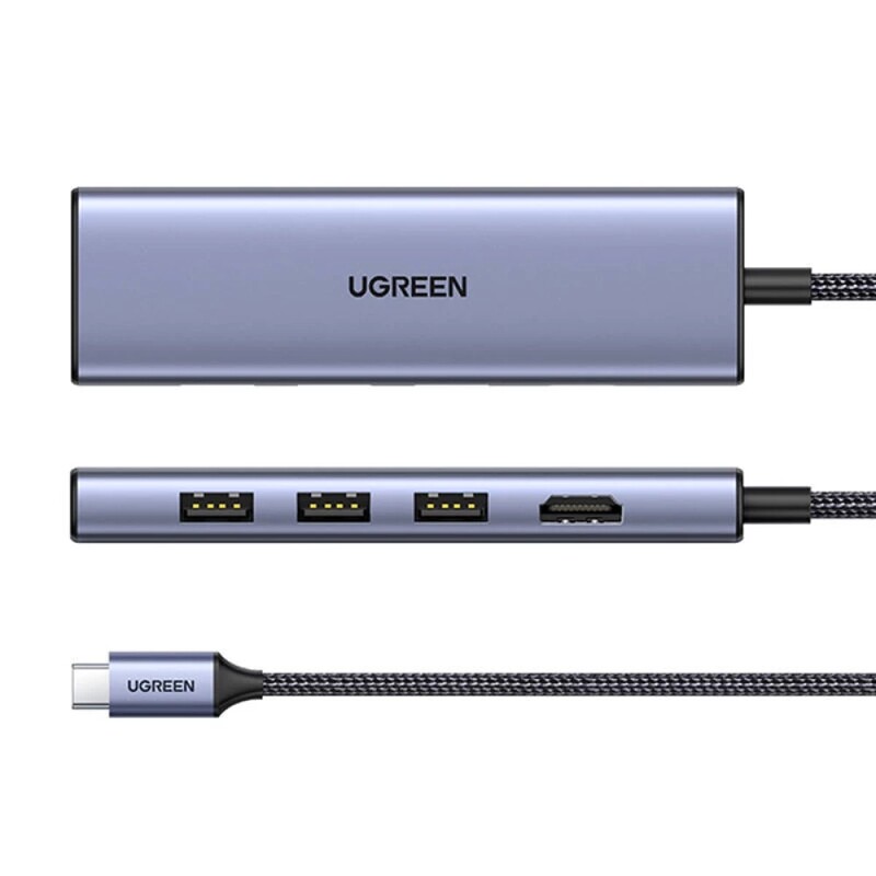 USB-хаб Ugreen CM511 USB 3.0 Type-C - 3xUSB 3.0, HDMI, PD, SD (20956A)