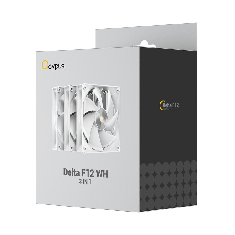 Вентилятор Ocypus Delta F12 WH 3 in 1 (Delta-F12-WH3NM00X-GL)