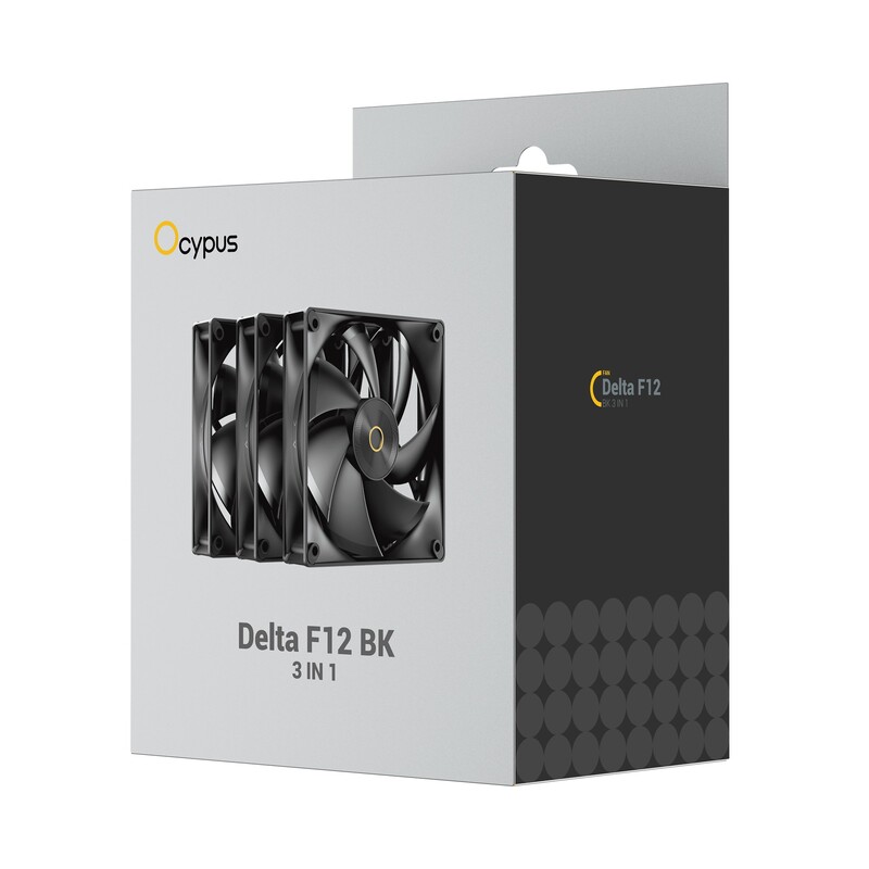 Вентилятор Ocypus Delta F12 BK 3 in 1 (Delta-F12-BK3NM00X-GL)