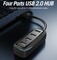 Фото - Концентратор Vention USB Hub 4-Port 2.0 Black, 0.15 m (VAS-J43) | click.ua
