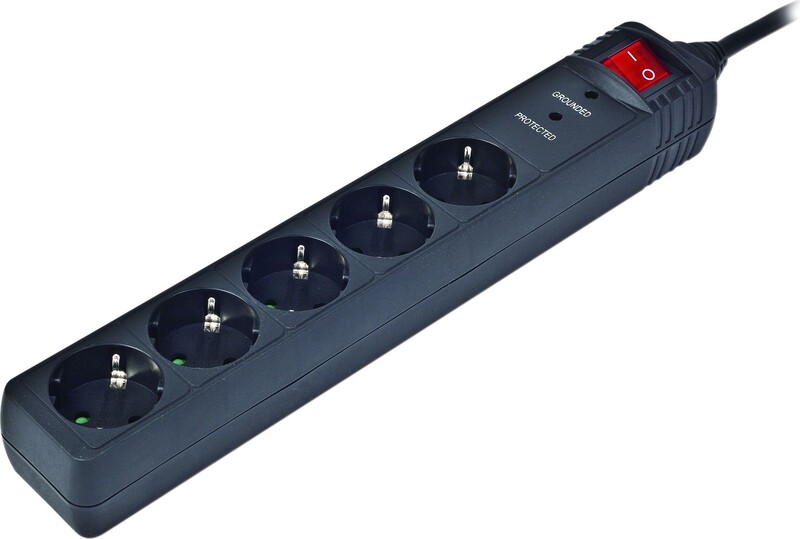 Сетевой фильтр EnerGenie SPG5-C-5 5 розеток, 1,5 м, Black