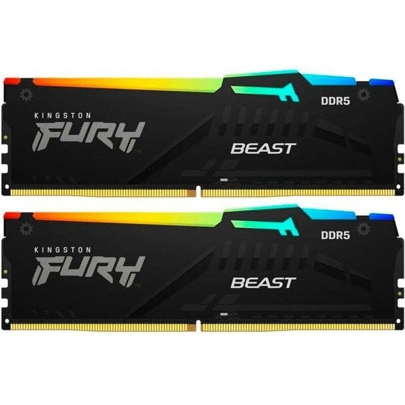 Модуль памяти DDR5 2х32GB/6000 Kingston Fury Beast RGB Black (KF560C36BBEAK2-64)