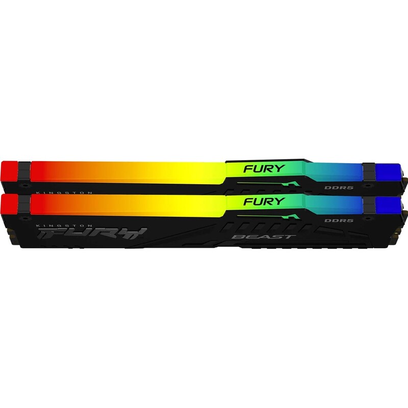 Модуль памяти DDR5 2х32GB/5600 Kingston Fury Beast RGB Black (KF556C36BBEAK2-64)