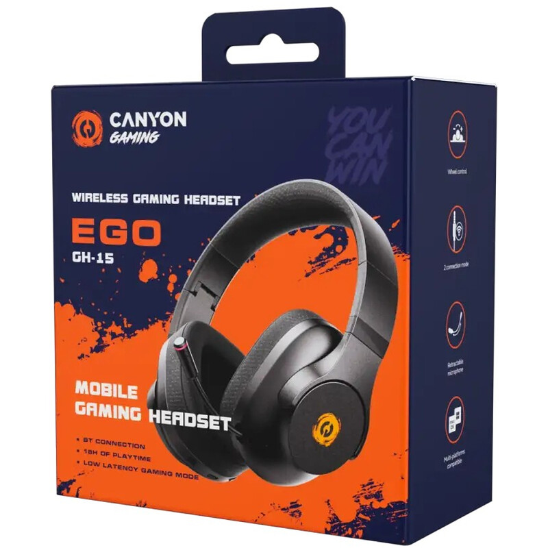 Гарнітура Canyon Ego GH-15 Black (CND-SGHS15B)