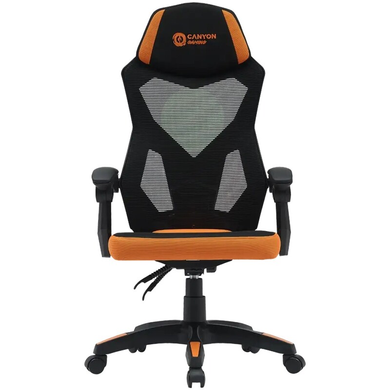 Кресло для геймеров Canyon Wave MCH02 Mesh Black/Orange (CNE-MCH02)