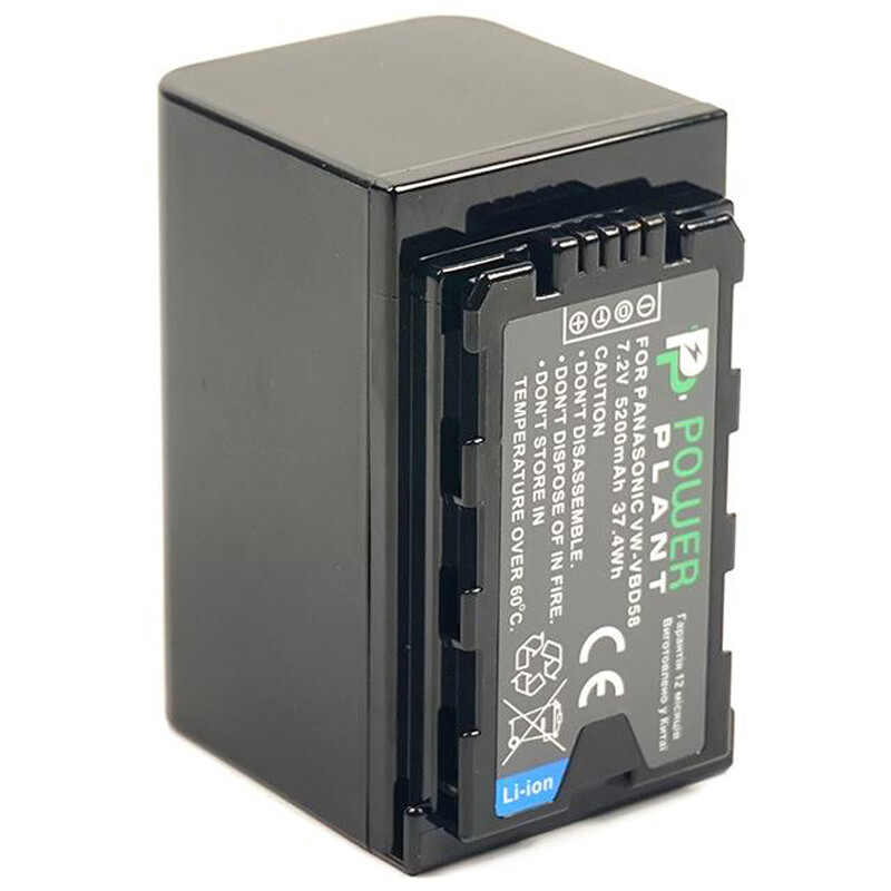 Акумулятор PowerPlant Panasonic VW-VBD58 5200mAh (CB970087)