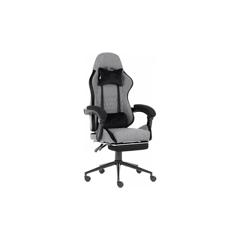 Кресло для геймеров GT Racer X-2324 Fabric Gray/Black Suede