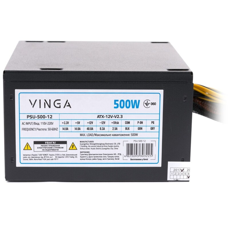 Блок питания Vinga 500W ОЕМ (PSU-500-12)